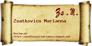 Zsatkovics Marianna névjegykártya